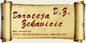 Doroteja Zekavičić vizit kartica